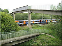 TL4511 : Harlow: Railway footbridge by Nigel Cox