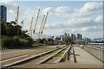 TQ3979 : Waterfront Near the Millennium Dome by Peter Trimming