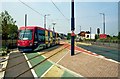 Midland Metro tram 07 about to enter Bilston Road