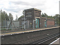 Electricity substation at Merstham station