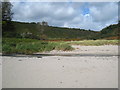 The valley at the back of Pendower Beach