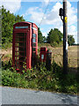 Telephone box and postbox, Hadleigh Heath