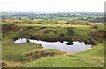 SX5081 : Pond, on top of Gibbet Hill by Roger Cornfoot
