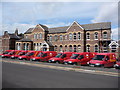 Dorchester: mail vans at the sorting office