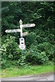 Signpost at the top of the toll road