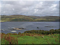 NG3535 : Salmon farm in Loch Harport by Richard Dorrell