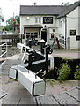 SJ9033 : Lock gates and The Star, Stone, Staffordshire by Roger  D Kidd