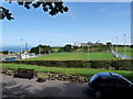 Ilfracombe football ground with Ilfracombe College in the background