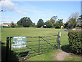 Stern notice just off the B2177 in Waltham Chase village centre