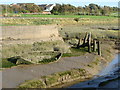 Tidal reach of the Lliedi estuary - with wreck