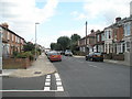 Looking eastwards along Hewett Road