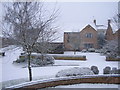 A snowy morning on an estate in Oakham