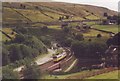 SE0411 : Railway and canal meet at Marsden, West Yorkshire by nick macneill
