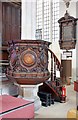 TQ3381 : St Andrew Undershaft, St Mary Axe, EC2 - Pulpit by John Salmon