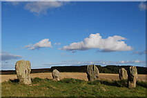NT9343 : Duddo stone circle, all 5 stones by hayley green