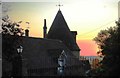 Sunset behind Crockham Hill Farm