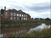 TF4509 : Elgood's brewery and River Nene, Wisbech by Richard Humphrey