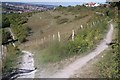 Footpath junction in Darland Banks