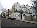 Rear view of houses in Holland Road