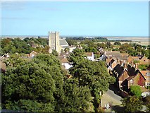 TM4249 : Orford village and St Bartholomew Church from Orford Castle Roof by Tim Marchant