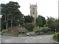 Kirton Church and A6075 at Rice Hill