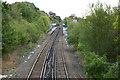 A view of Bearsted Station from the railway bridge