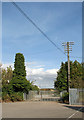 Telegraph pole at Brandon station car park