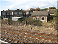 A disused railway hut