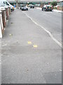 Paw prints on the pavement in Beaconsfield Road