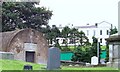 Downpatrick Hospital from the graveyard of the Non-Subscribing Presbyterian Church in Stream Street