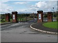 Gates to the Pairc Tomas Ruseil GAA Club, Dun Phadraig