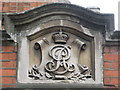 Edward VII monogram, (former) Sorting Office, Leighton Road, NW5