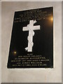 Poignant memorial on the south wall at St Mary, Buriton