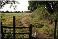 Field and part of a stile west of Bamburgh Grove, Leamington Spa