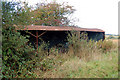 SP4959 : Disused corrugated iron byre near Northfields Farm (1) by Andy F