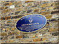 Bow heritage trail sign at Old Ford Lock