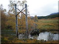 NH2108 : Remains of cable footbridge over River Loyne by Sarah McGuire
