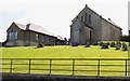 Ardglass Presbyterian Church and graveyard from Quay Street