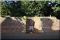 Disused water fountain, wall of Hall Place, Leigh