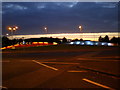 Roundabout on the approach to Liverpool John Lennon Airport