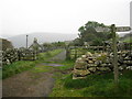 Bridleway junction at Combestone