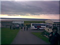 Better view of the sea from the top of the hill on Pebble Bank Caravan Site