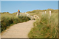 Boardwalk through the dunes from the carpark, Godrevy