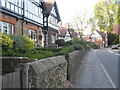 Mock tudor houses on the A283 at Witley