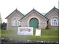 Porch of the village hall in Carrbridge