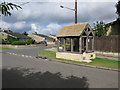 Timber framed bus shelter