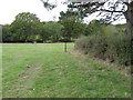 Temporary barrier across footpath at Redlands Farm