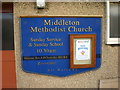 Middleton Methodist Church, Sign