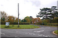 Looking south at the junction of B4451 and B4452 east of Harbury