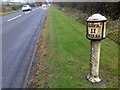 Milepost on the A523